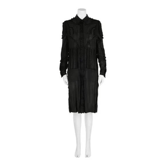 Pleated Stretch-Jersey Shirt Dress - Picture 4 of 4